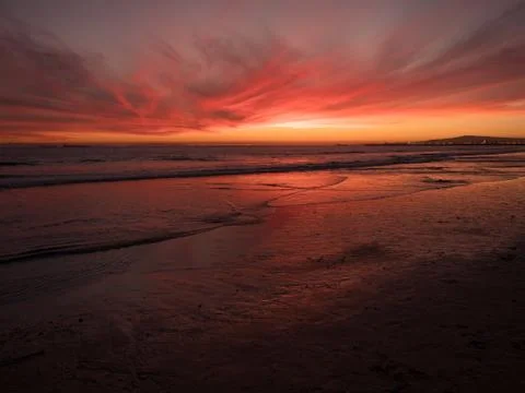 Beach at Sunset Stock-Fotos