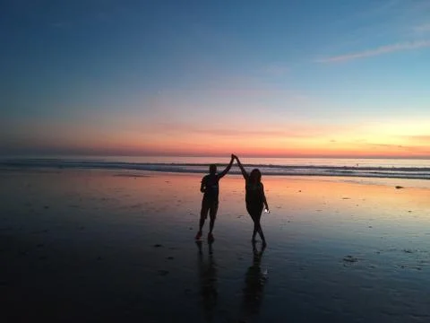 Beach sunset Stock Photos