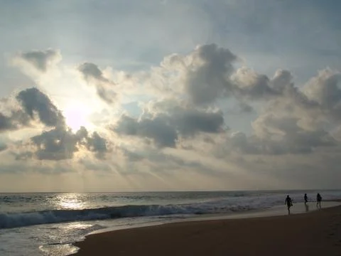 Beach sunset Foto stock