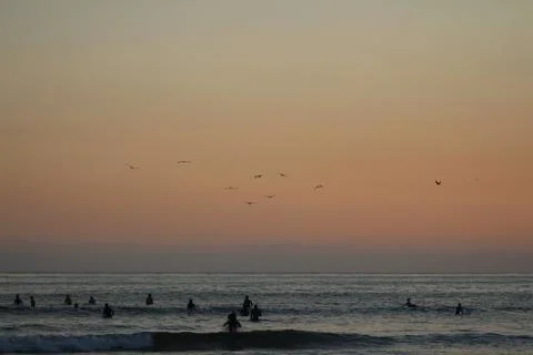 Beach at Sunset Foto stock