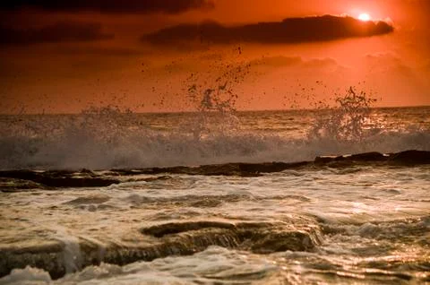 Beach sunset Stock Photos