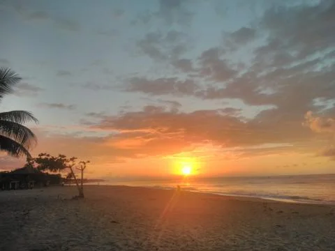 Beach sunset Stock Photos