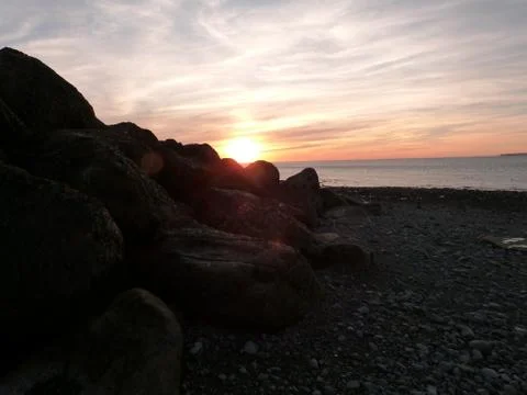 Beach Sunset Foto stock