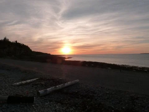 Beach Sunset Foto stock