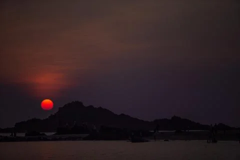 Beach sunset Stock Photos