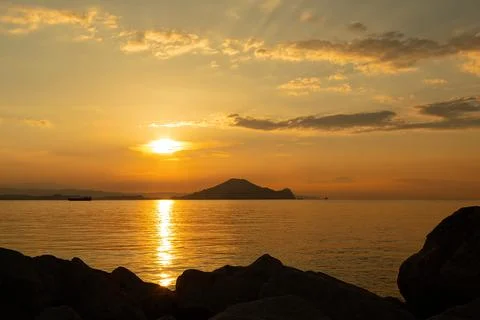 Beach sunset Foto stock