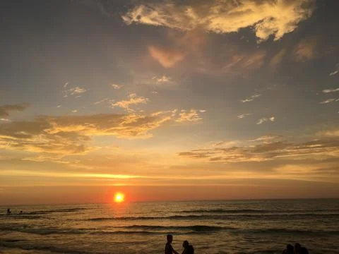 Beach sunset Stock Photos