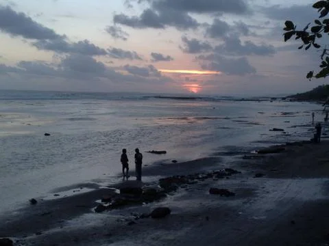 Beach sunset Stock Photos