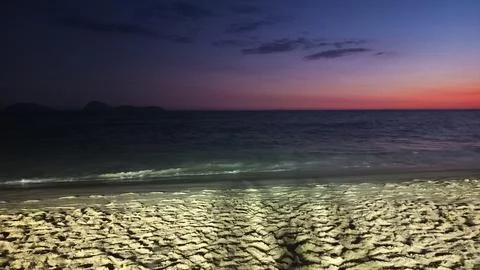 Beach at Sunset Stock Photos