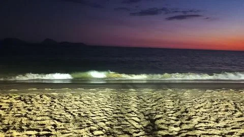 Beach at Sunset Stock Photos