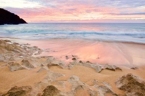 Beach sunset Stock Photos