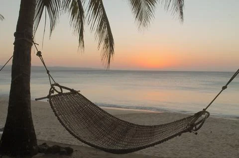 Beach sunset spot Stock Photos