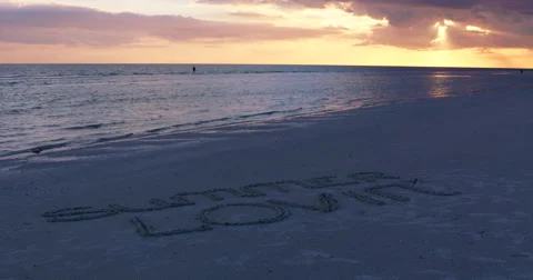 Beach Sunset Summer Stock Footage 55831022