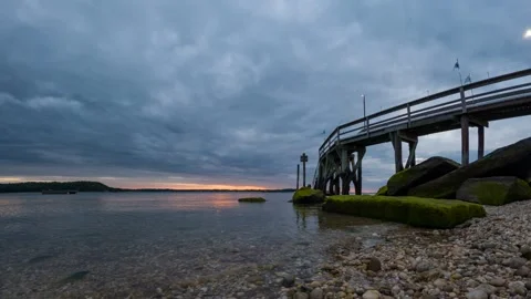 Beach Sunset Time Lapse 4K Stock Footage 244085591
