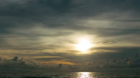 Beach sunset time lapse 4kUHD Stock Footage 46483102