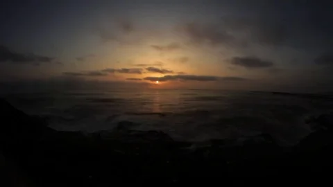 Beach Sunset Time Lapse 8sec Stock Footage 79041996