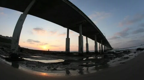 BEACH SUNSET TIME LAPSE Stock Footage 789349