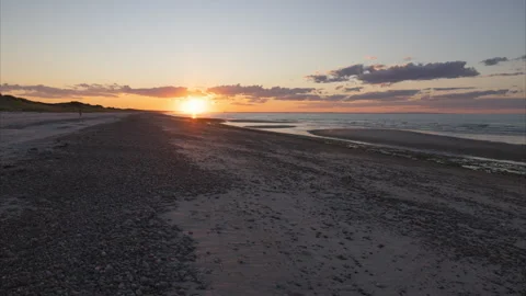 Beach Sunset Time Lapse Stock Footage 304282096