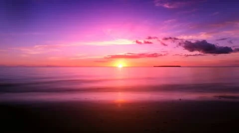 Beach sunset time-lapse I Stock Video Pond5