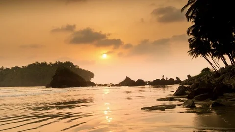 Beach Sunset Time Lapse - Kerala India 動画素材 74114632