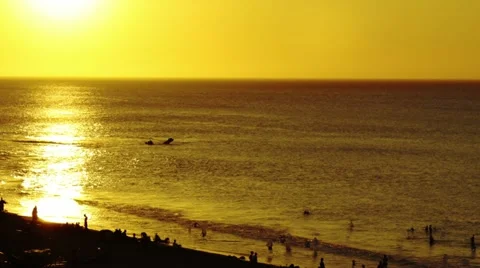Beach sunset timelapse 02 Stock Footage 20613029