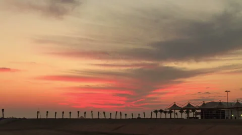 Beach sunset timelapse 4k Stock Footage 33905979