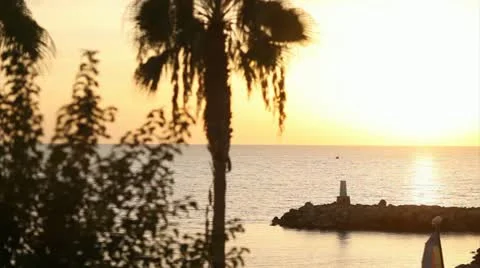 Beach sunset timelapse Stock Footage 12712734