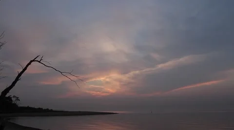 Beach sunset timelapse Stock Footage 61041092