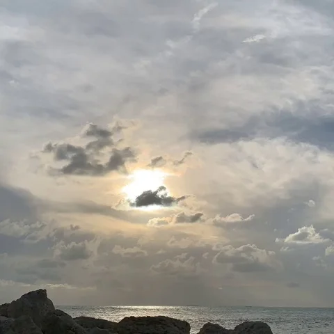Beach Sunset Timelapse Stock Footage 97373954