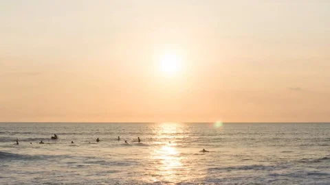 Beach sunset timelapse Stock Footage 97701024
