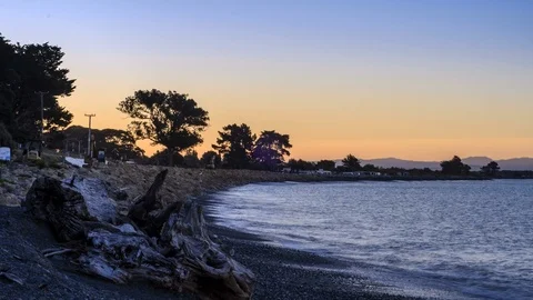 Beach Sunset Timelapse Stock Footage 108281054