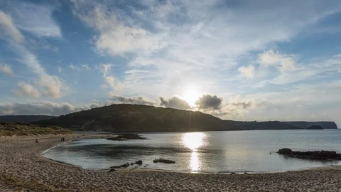 Beach Sunset Timelapse Stock Footage 119592072