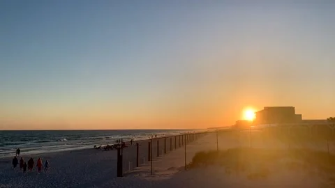 Beach Sunset Timelapse Stock Footage 230755096