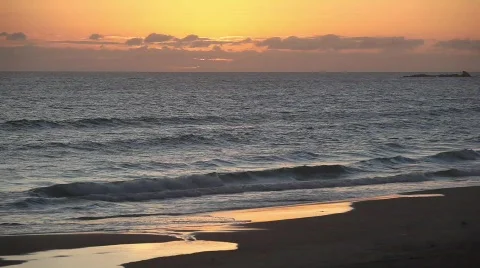 Beach sunset timelaspe Stock Footage 802425