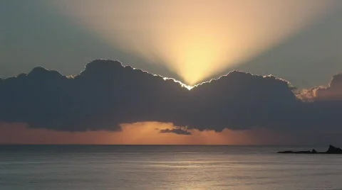 Beach sunset timelaspe Stock Footage 802445