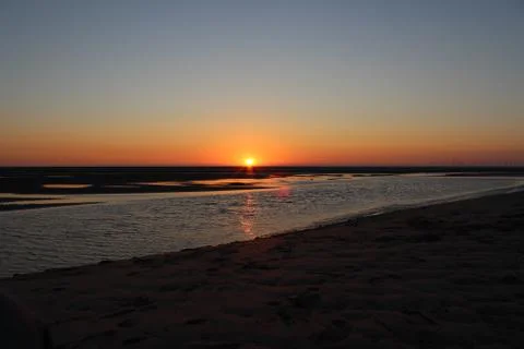 Beach sunset1 Stock Photos