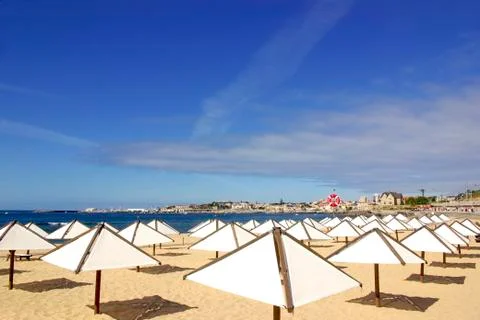 Beach sunshades Stock Photos