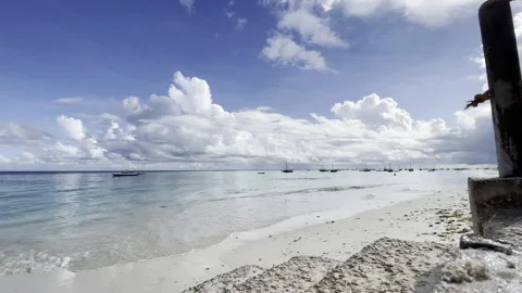 Beach surf sky clouds ocean coast 03 Stock Footage 152038258