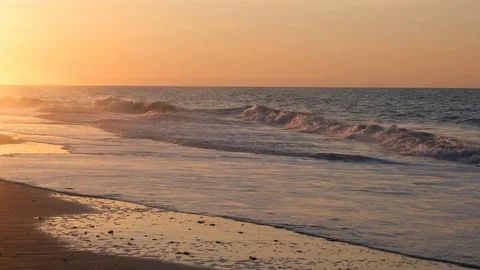 Beach Surf Sunrise Stock Footage 108734336