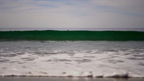 The beach with surfers Stock Footage 234039425