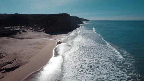 Beach With Surfers Video stock 273109982