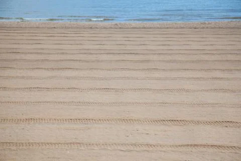 The beach at sutton on sea Stock Photos