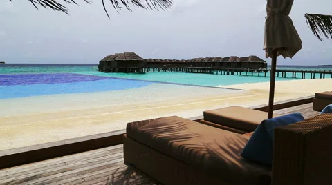 Beach swimming pool Stock Footage 42113848