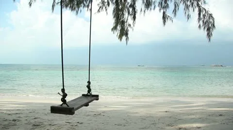 Beach Swing Video stock 21998417