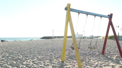 Beach swing Stock Footage 52993134