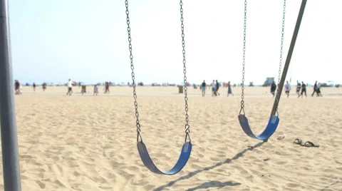 Beach swings Stock Footage 68383363