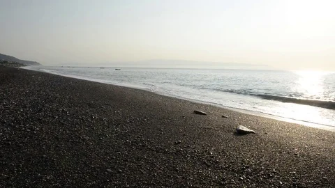 The beach of Taormina in Sicily Stock Footage 83916142