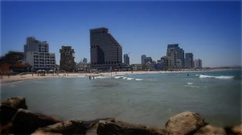 Beach Tel Aviv Video stock 39997377