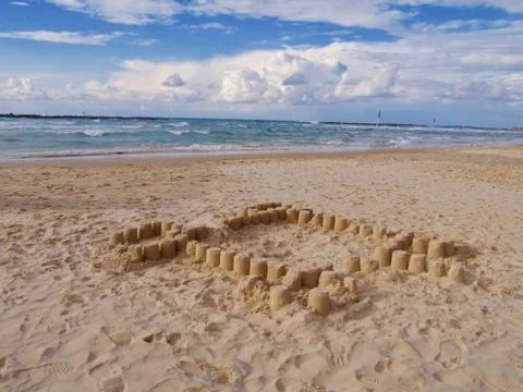 Beach in Tel Aviv Stock Photos