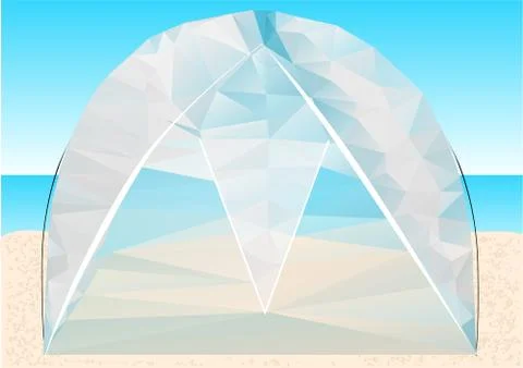 Beach tent Stock Illustration